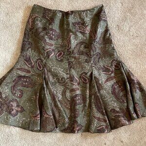 Lauren by Ralph Lauren  Silk Skirt Paisley Size 4
